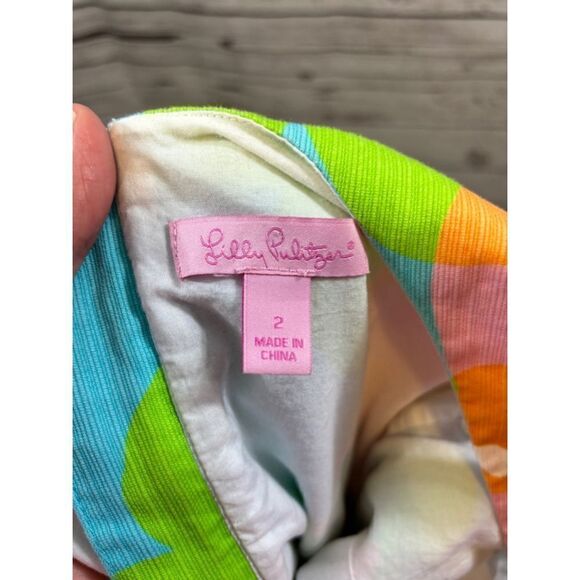 Women's Lilly Pulitzer Dress, Blue Floral, Size 2 - Picture 5 of 5